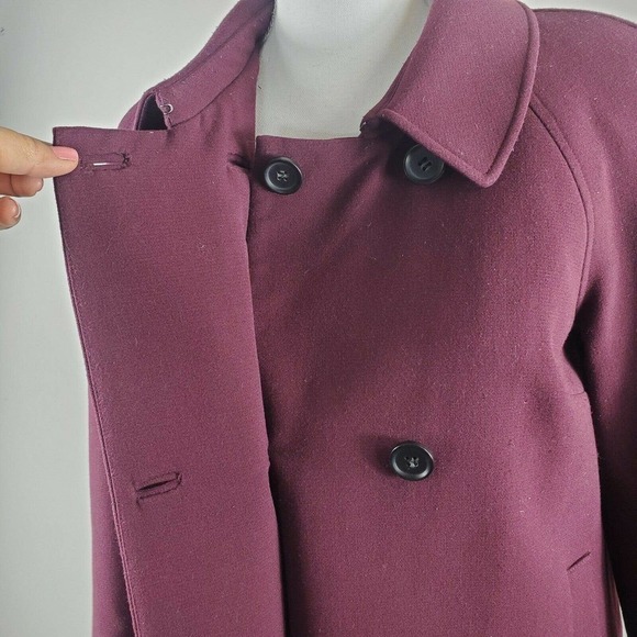 Halogen Women's Double Breasted Swing Blazer Jacket Size S Maroon - Picture 8 of 9
